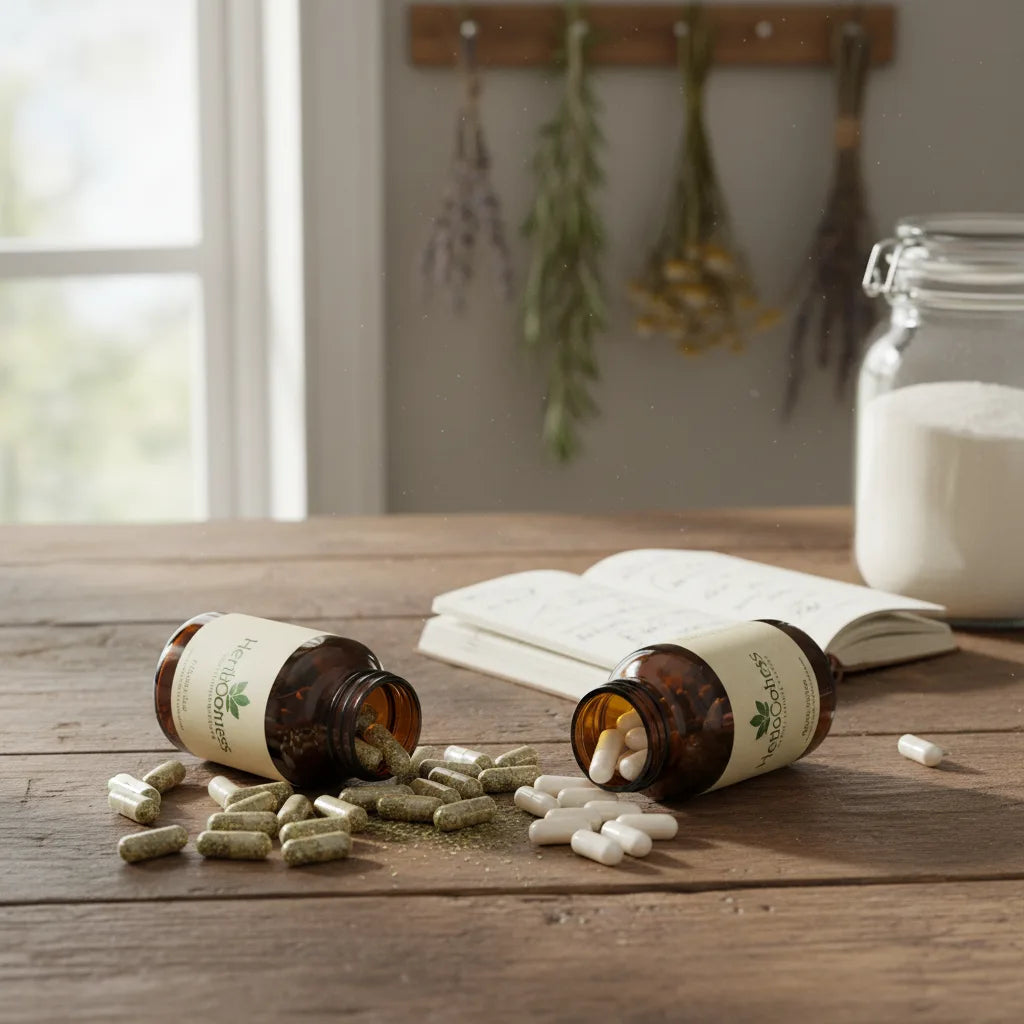 Bulk herbal capsules, shells, and natural fillers