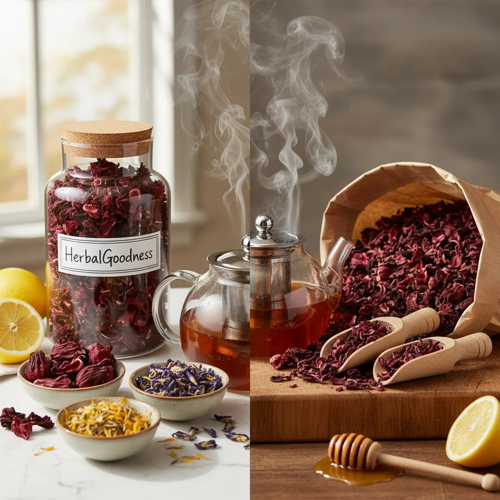Comparing small-batch and bulk hibiscus tea