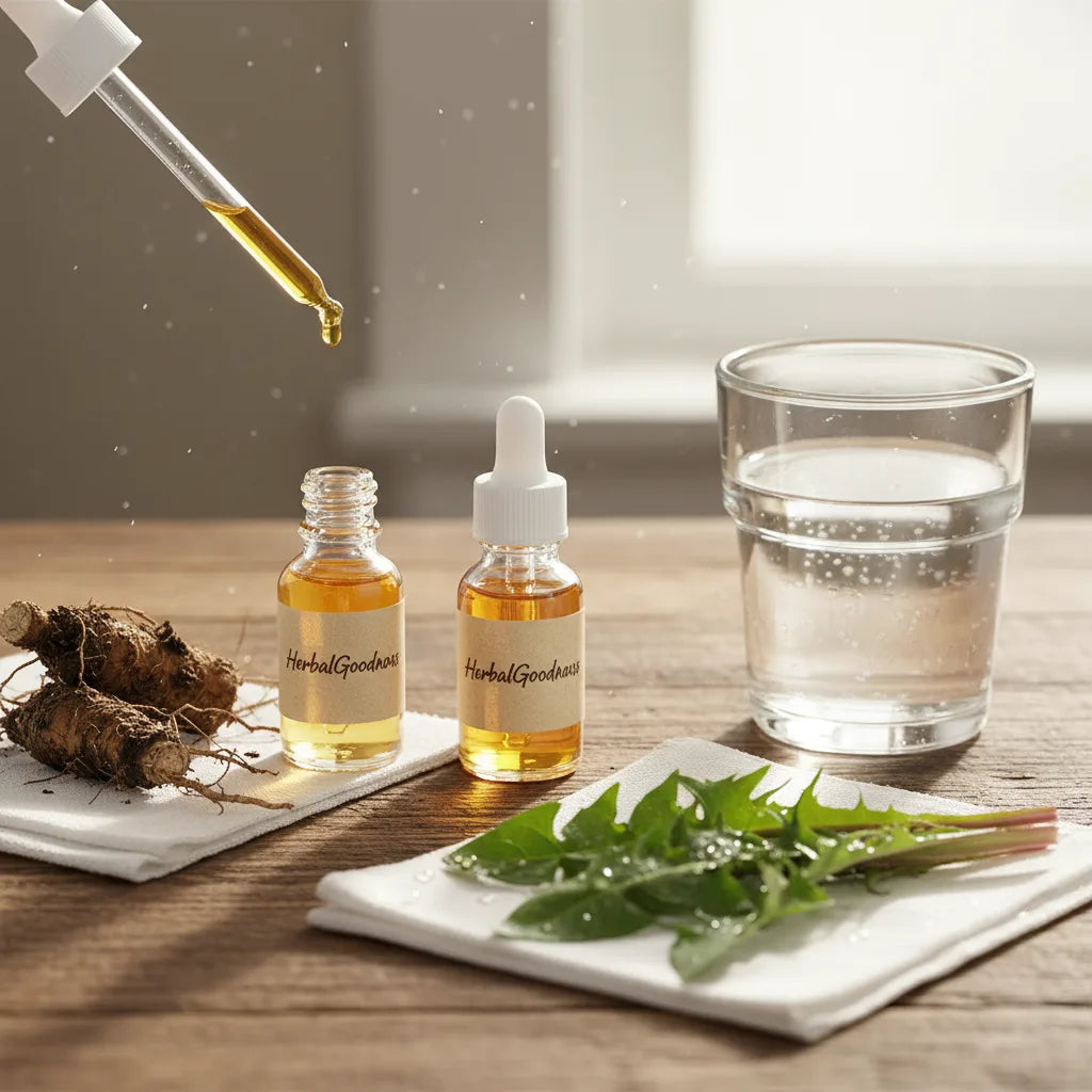 Dandelion root and leaf extracts in use