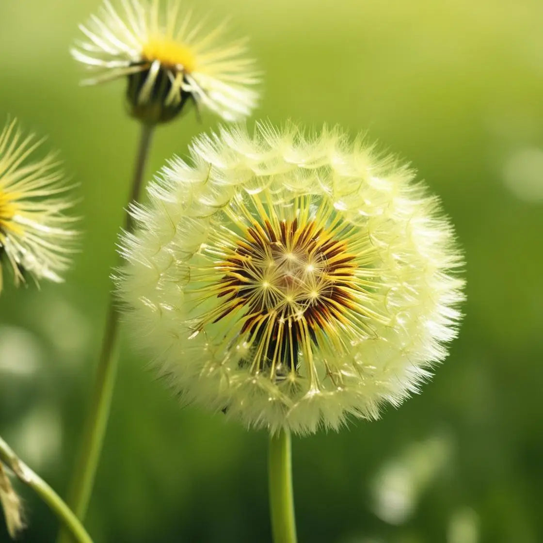 Bright yellow dandelion flower with thin petals supporting liver as a natural diuretic