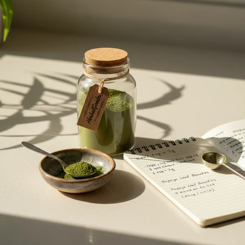 How to Use Papaya Leaf Powder: Practical Conversions, Kitchen Uses, and Safe DIY Tips_featured_image