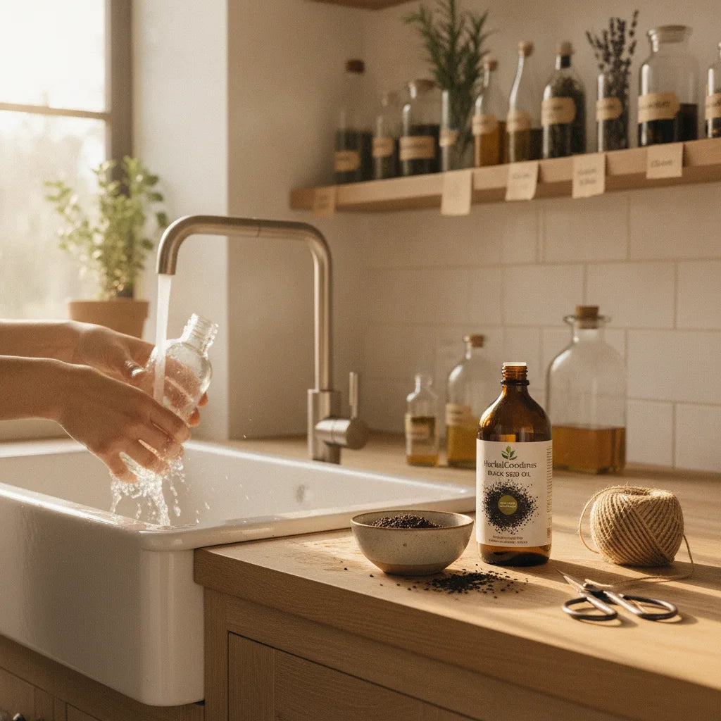 Zero‑Waste Black Seed Oil: How to Repurpose Empty Bottles and Spent Seeds for Kitchen, Home, and Garden_featured_image