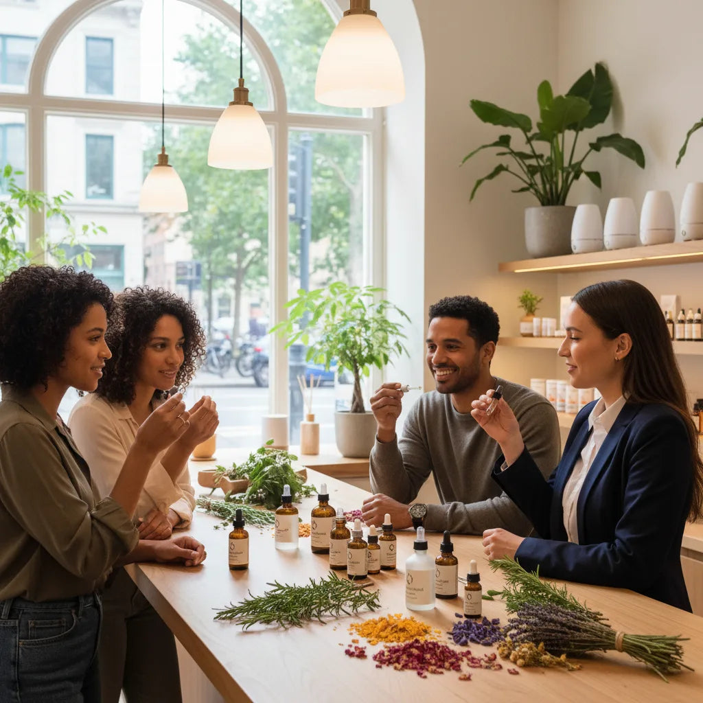 Retail tincture tasting event with education focus