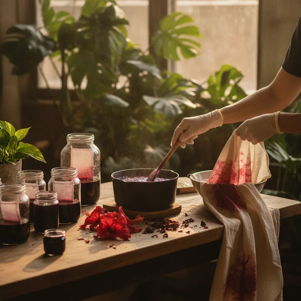Hibiscus as a Natural Dye: A Beginner's Guide to Coloring Fabric, Yarn, and Paper_featured_image