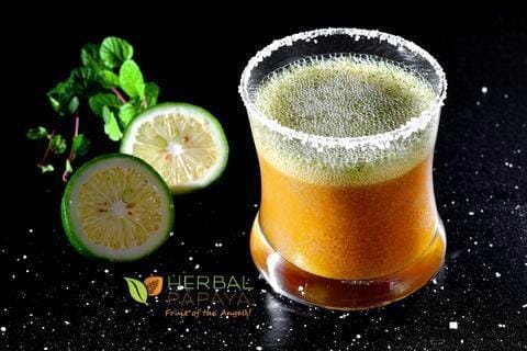 Minty Papaya Margarita | Herbal Goodness