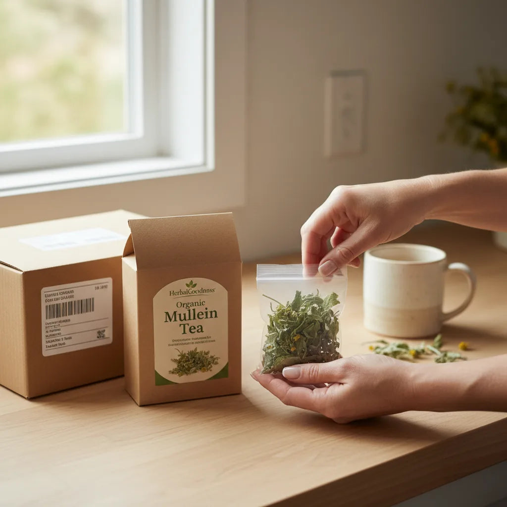 Home kitchen unboxing organic mullein tea