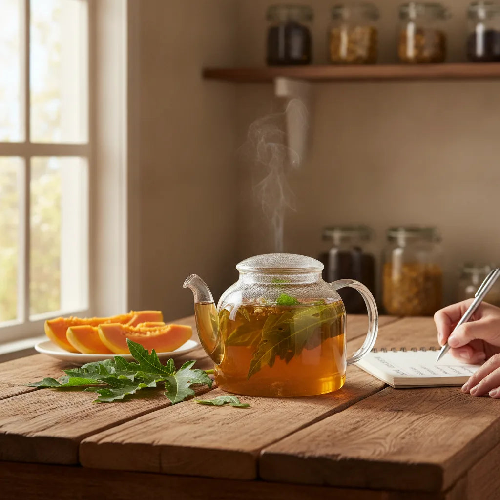 How to Include Papaya Leaf Tea in a Weekly Tea Rotation: Brewing, Pairings, and When to Take Breaks_featured_image