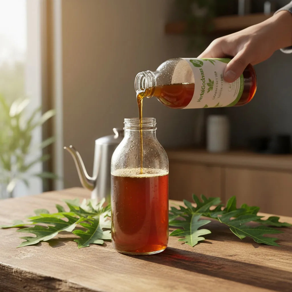 Papaya Leaf Tea Syrup: How to Make a Concentrated Brew for Cafés, Bars, and Home Beverage Makers_featured_image