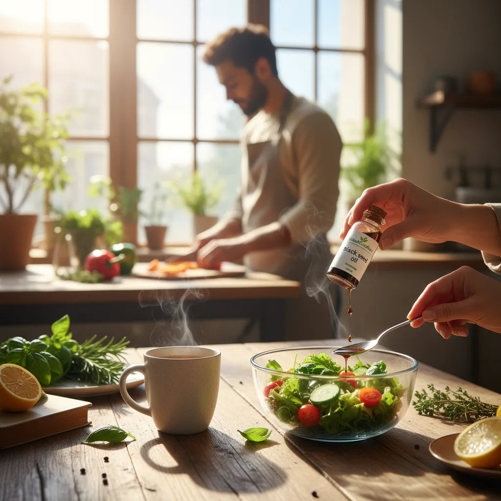 Everyday kitchen use of black seed oil