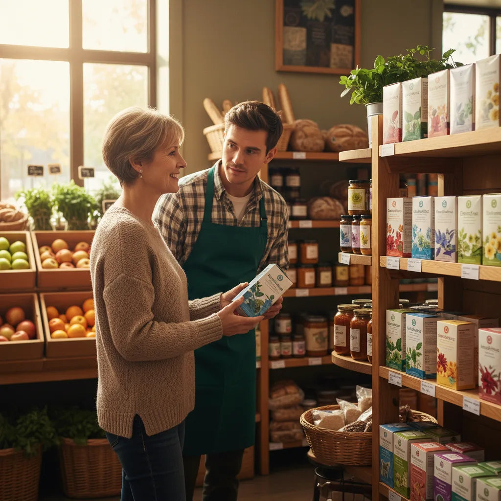 Customer requests hibiscus tea at local shop