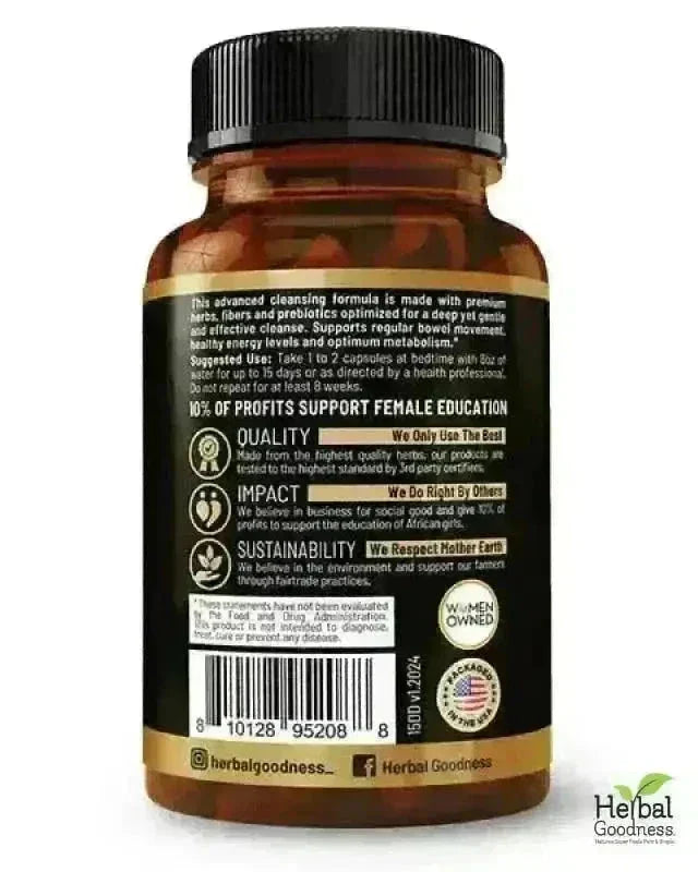 15 Day Detox Capsules 60ct (600mg) – Natural Detox & Cleanse Supplement Capsules Herbal Goodness 