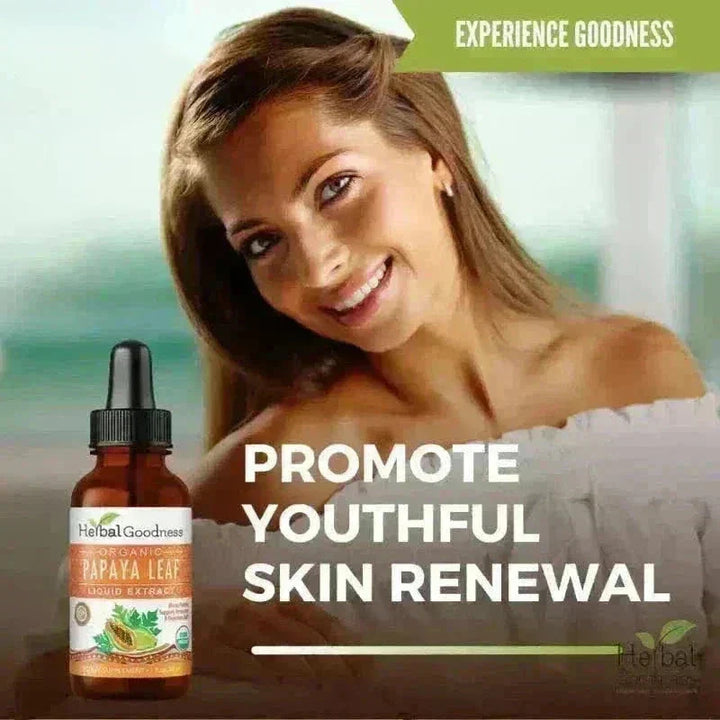 Papaya Leaf Extract - Organic 1oz 15X Liquid - Blood Platelet Liquid Extract Herbal Goodness 