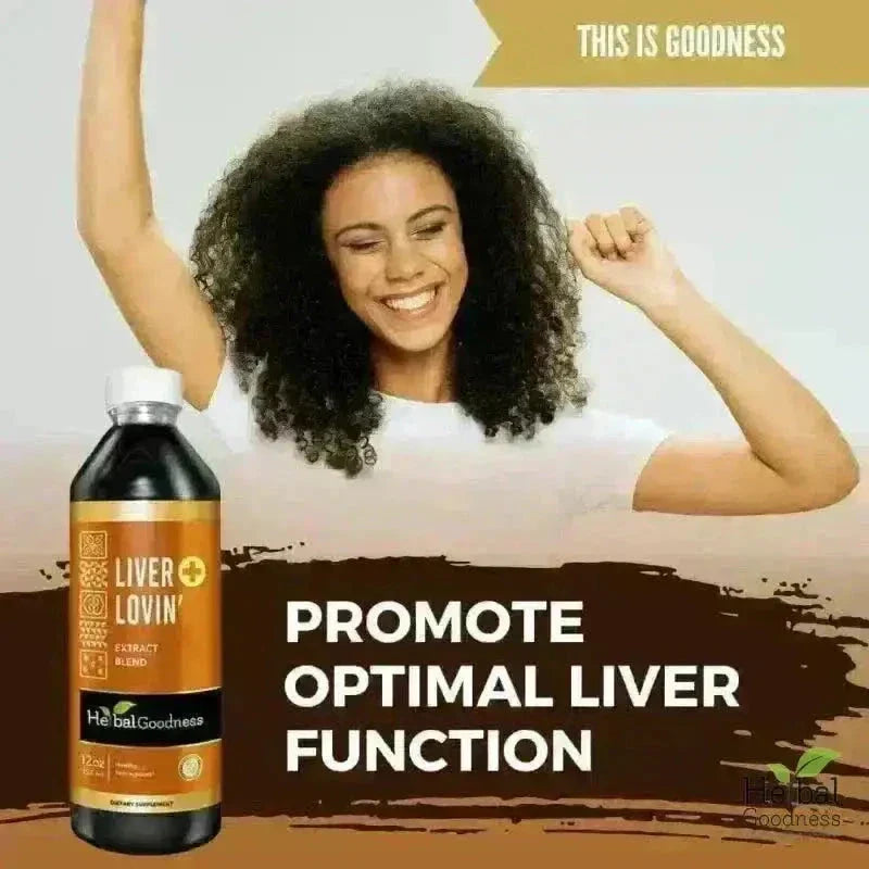 A dark amber glass bottle with white cap and orange herb label of herbal goodness liver lovin extract in 15 day herbal detox cleanse kit