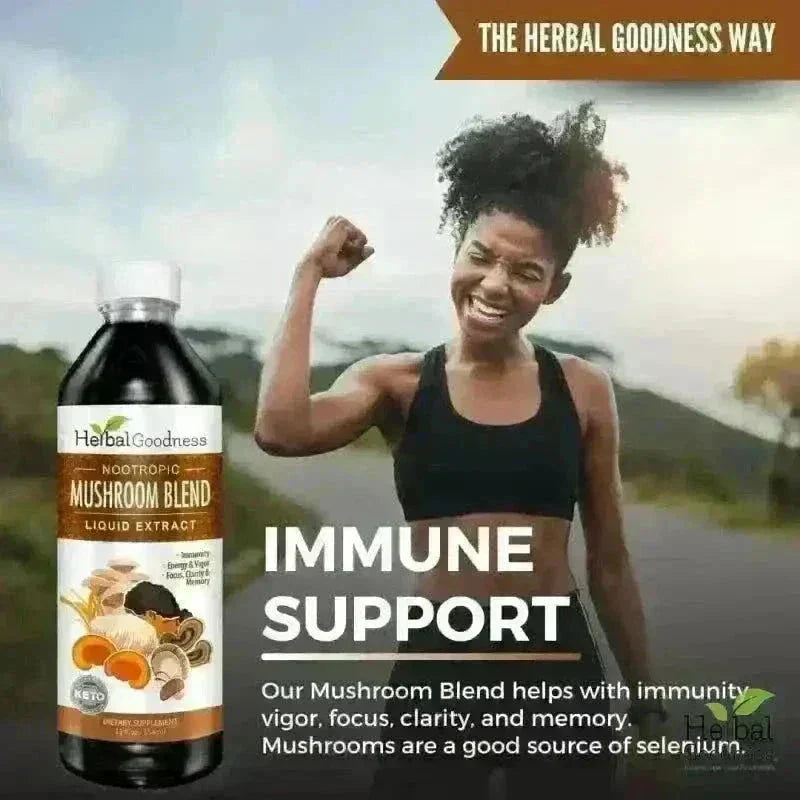 Mushroom Blend - Organic 15X Liquid Extract - Adaptogens Liquid Extract Herbal Goodness 