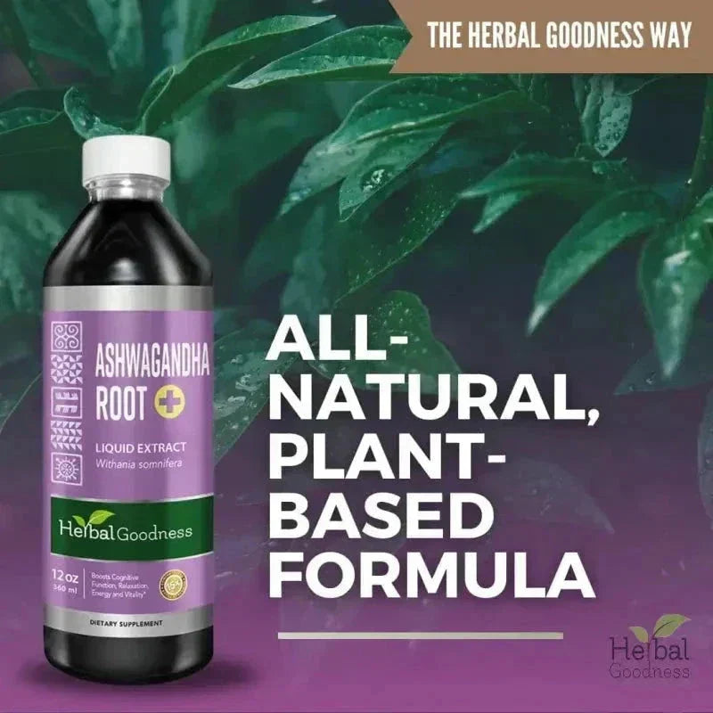 Ashwagandha Root Liquid Extract - Energy &amp; Mood Liquid Extract Herbal Goodness 