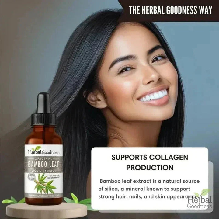Bamboo Leaf - Organic 15X Liquid Extract - Nature's Collagen & Biotin Liquid Extract Herbal Goodness 