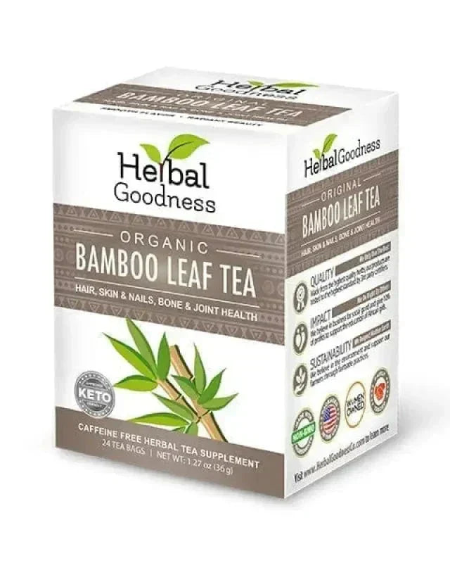 Bamboo Leaf Tea – 24/1.5g Tea Bags - Nature's Collagen & Biotin Tea & Infusions Herbal Goodness 1 Unit 