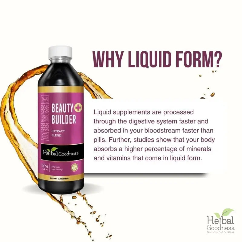 Beauty Builder Plus - Liquid - Beauty & Skin Support - Herbal Goodness Liquid Extract Herbal Goodness 