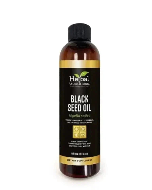 Black Seed Oil 8oz – Cold-Pressed Nigella Sativa Oil for Immune Support & Daily Wellness Liquid Extract Herbal Goodness 