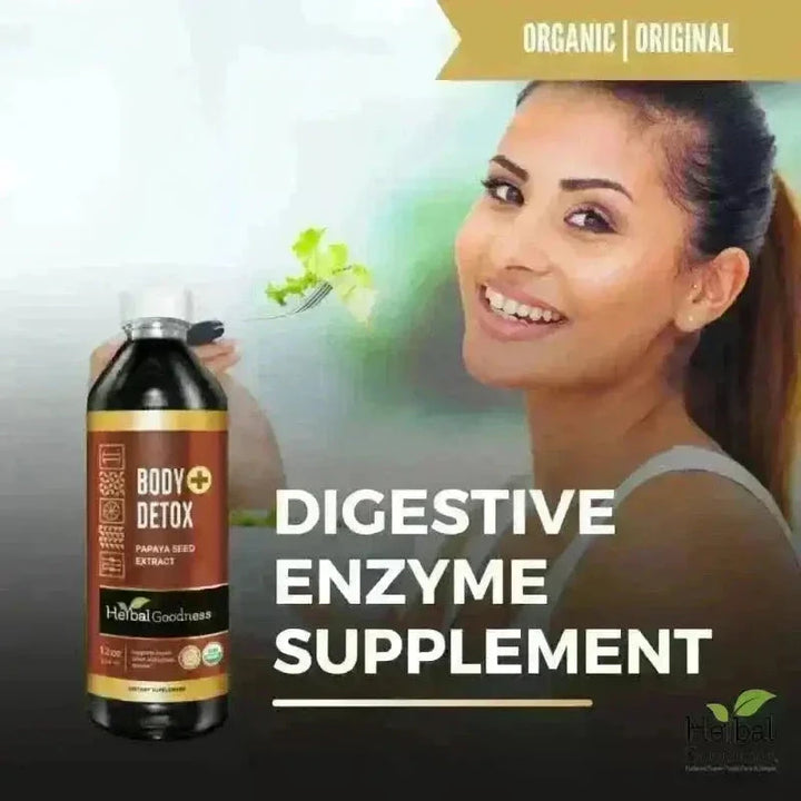 Body Detox with Papaya Seed - Organic 1oz 15X Liquid Extract - Intestine & Gut Cleanse Liquid Extract Herbal Goodness 