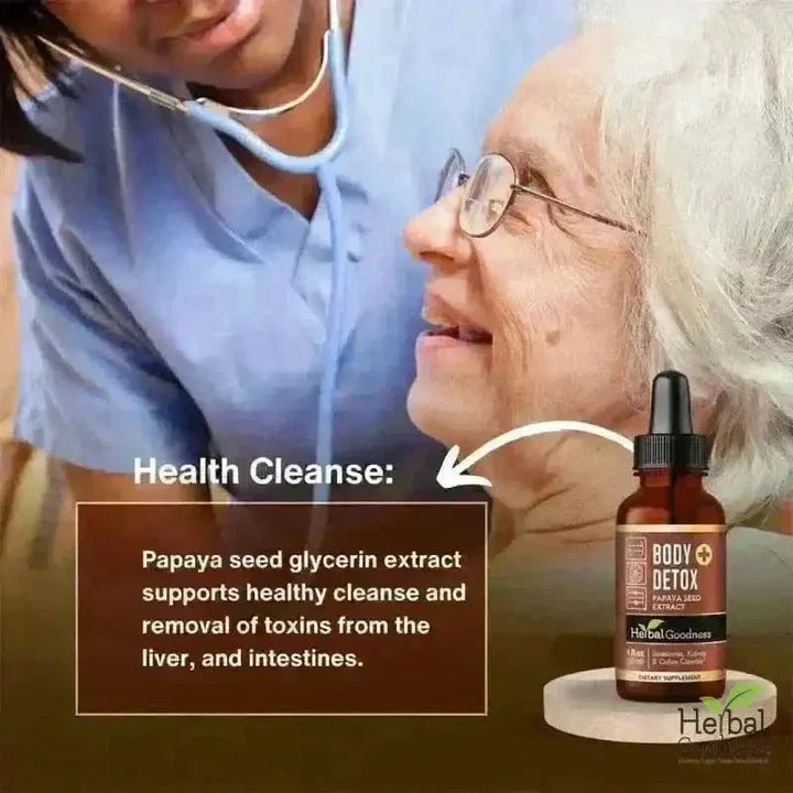 Body Detox with Papaya Seed - Organic 1oz 15X Liquid Extract - Intestine & Gut Cleanse Liquid Extract Herbal Goodness 