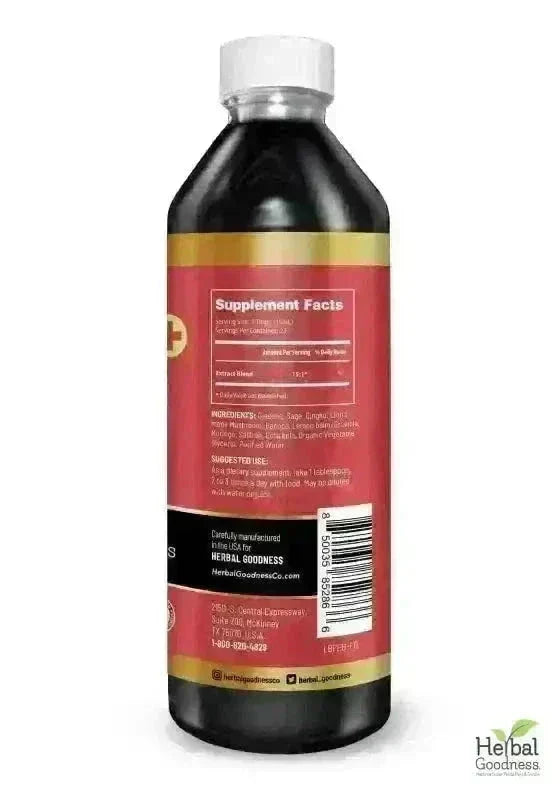 Brain & Focus Plus | Organic 15X Liquid Extract for Memory & Cognitive Wellness Support Liquid Extract Herbal Goodness 