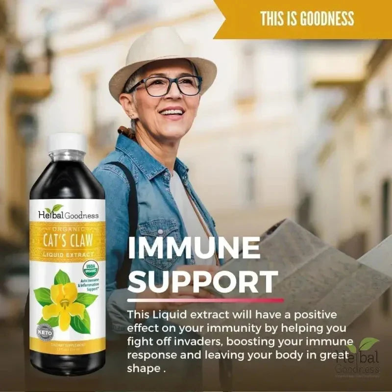 Cat's Claw - Organic 1oz 15X Liquid Extract - Joint Health Liquid Extract Herbal Goodness 