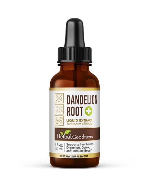 Dandelion Root Liquid Extract - Organic 1oz - Detox & Liver Liquid Extract Herbal Goodness 1oz 