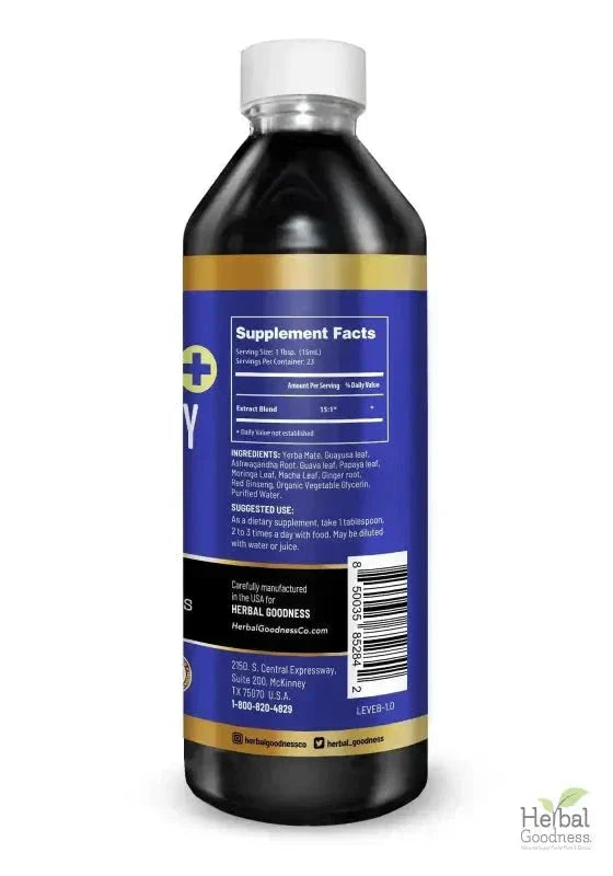 Energy and Vitality - 15X Liquid Extract - Energy & Performance Liquid Extract Herbal Goodness 