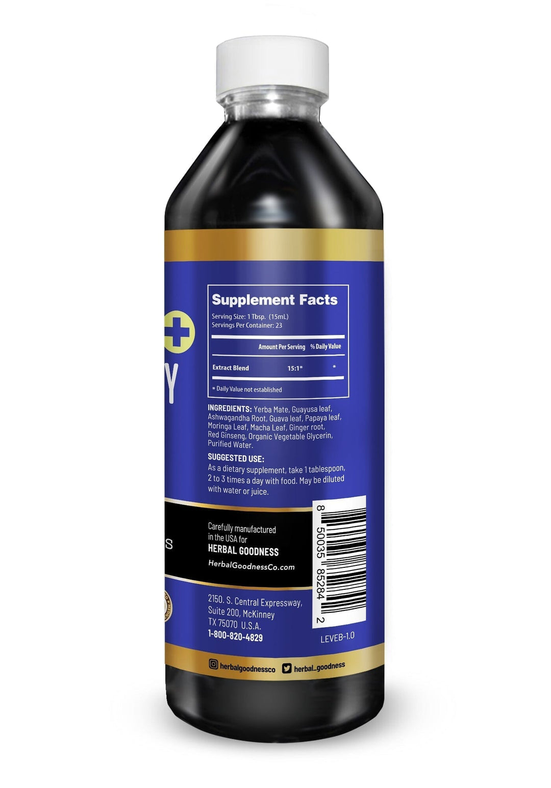 Energy and Vitality - 1oz 15X Liquid Extract - Energy & Performance Liquid Extract Herbal Goodness 