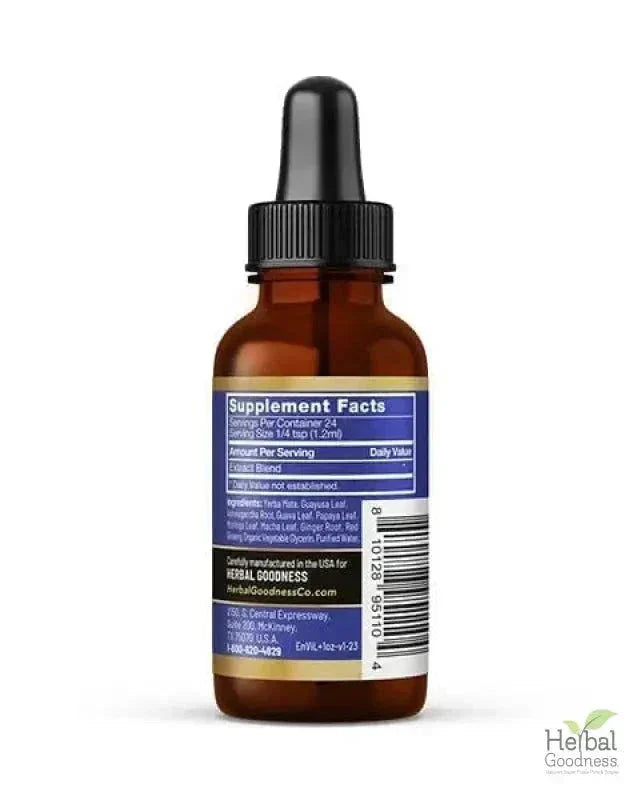 Energy and Vitality - 15X Liquid Extract - Energy & Performance Liquid Extract Herbal Goodness 