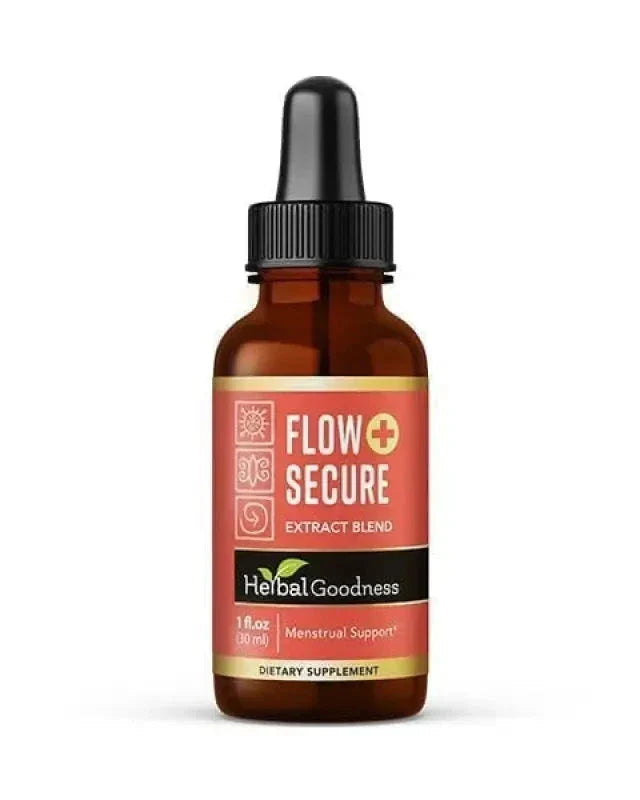 Flow Secure - 15X Liquid Extract - Female Hormone & Menstrual Aid Liquid Extract Herbal Goodness 1 oz 