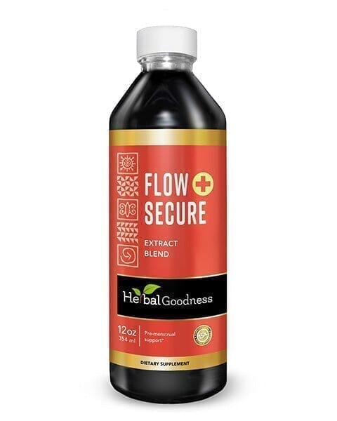 Flow Secure Plus - Liquid Tincture - Female Health Support - Herbal Goodness Liquid Extract Herbal Goodness 12 oz 