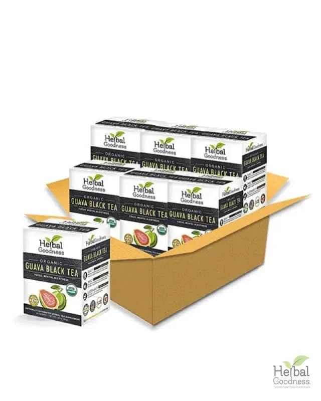 Guava Black Tea - Organic 24/2g Teabags - Clarify, Energy, Focus & Mental Alertness - Herbal Goodness Tea & Infusions Herbal Goodness Case Qty (6) 
