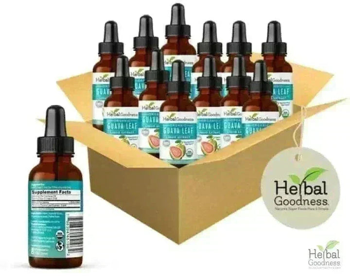 Guava Leaf - Organic 1oz 15X Liquid Extract - Immunity & Herbal Health Liquid Extract Herbal Goodness 1 oz Case(12) 
