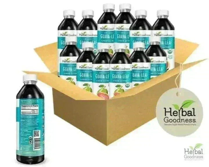 Guava Leaf - Organic 1oz 15X Liquid Extract - Immunity & Herbal Health Liquid Extract Herbal Goodness 12 oz Case(12) 