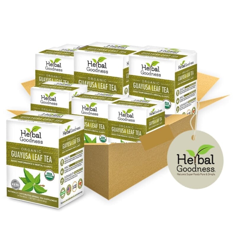 Guayusa Leaf Extract Tea - Organic 24/2g - Energy &amp; Focus Support - Herbal Goodness Tea &amp; Infusions Herbal Goodness Case (6) 