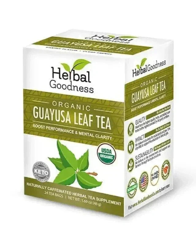 Guayusa Leaf Extract Tea - Organic 24/2g - Energy & Focus Support - Herbal Goodness Tea & Infusions Herbal Goodness Unit 