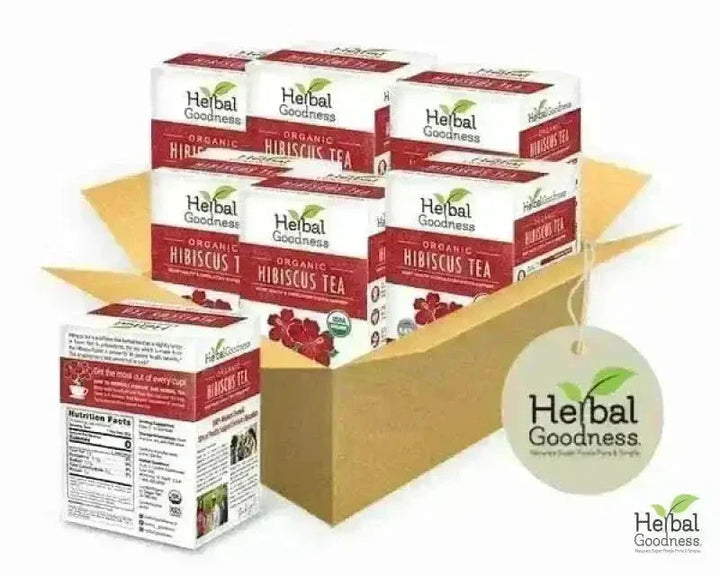 Hibiscus Tea - Organic 24/2g Tea bags - Heart Health Tea & Infusions Herbal Goodness Case (6) 