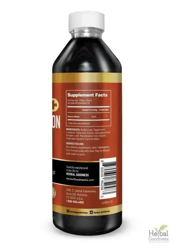 Lungs & Respiration 15X Liquid Extract – Natural Respiratory Support Supplement | Herbal Goodness Liquid Extract Herbal Goodness 