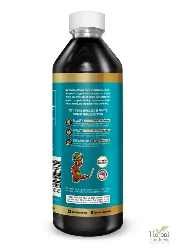 Man-Up Power - 15X Liquid Extract - Male Hormone &amp; Vitality Liquid Extract Herbal Goodness 