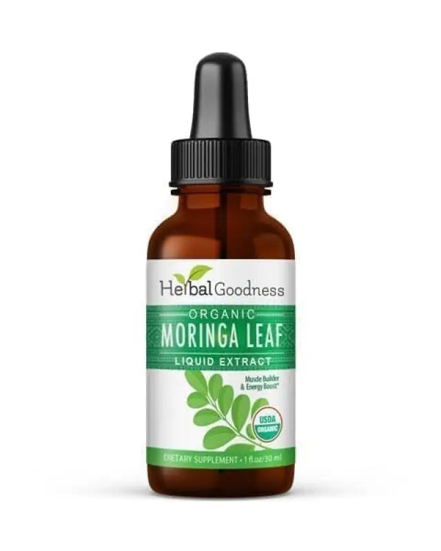 Moringa Leaf Extract - Organic 1oz 15X Liquid Extract - Immunity & Wellbeing Liquid Extract Herbal Goodness 1 oz 