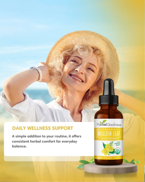 Mullein Leaf  - Organic 15X Liquid Extract - Respiratory & Lung Health
