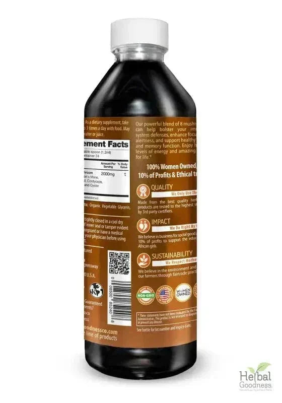 Mushroom Blend - 15X Liquid Extract - Adaptogens Liquid Extract Herbal Goodness 