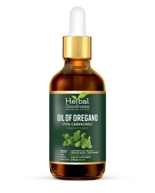 Oil of Oregano 75% Carvacrol – 2oz Liquid Extract | Buy Potent Oregano Oil for Immune Support Liquid Extract Herbal Goodness 