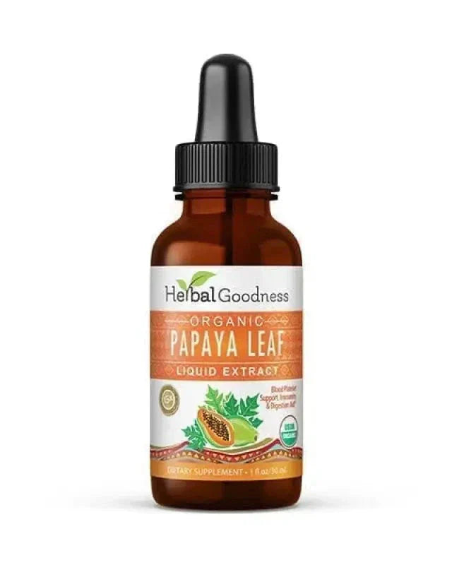 Papaya Leaf Extract - 1oz - Organic - 15X Liquid - Blood Platelet Liquid Extract Herbal Goodness Unit 