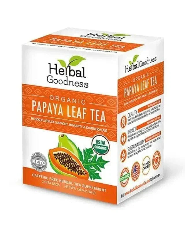 Papaya Leaf Tea - Organic 24/2g Tea Bags Tea & Infusions Herbal Goodness 1 Unit 