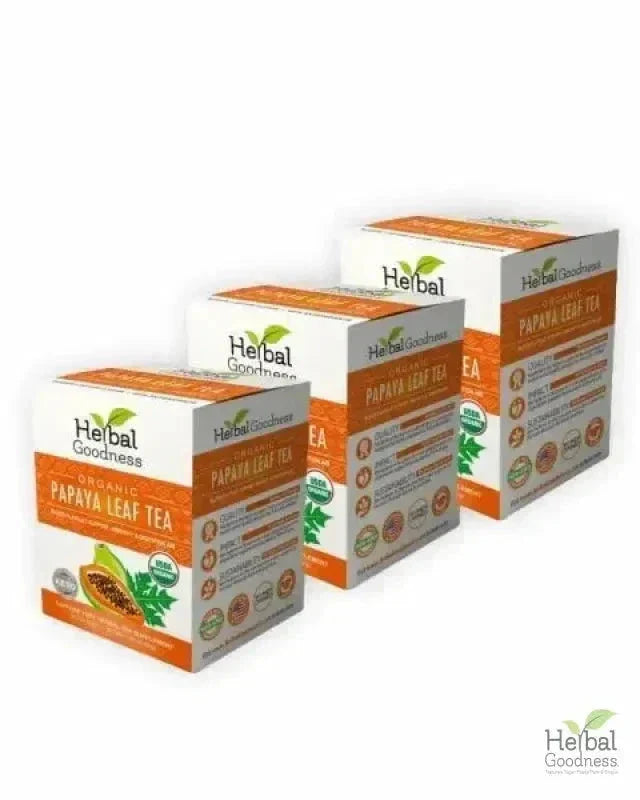 Papaya Leaf Tea - Organic 24/2g Tea Bags Tea &amp; Infusions Herbal Goodness 3 Units 