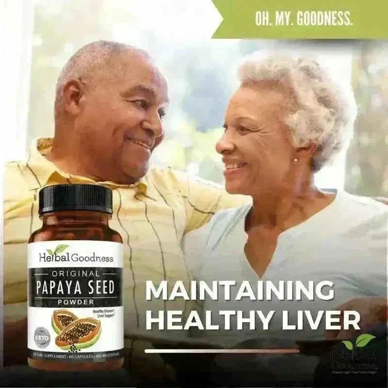 Papaya Seed Powder - 60/600mg Capsules - Gut & Colon Cleanse Capsules Herbal Goodness 
