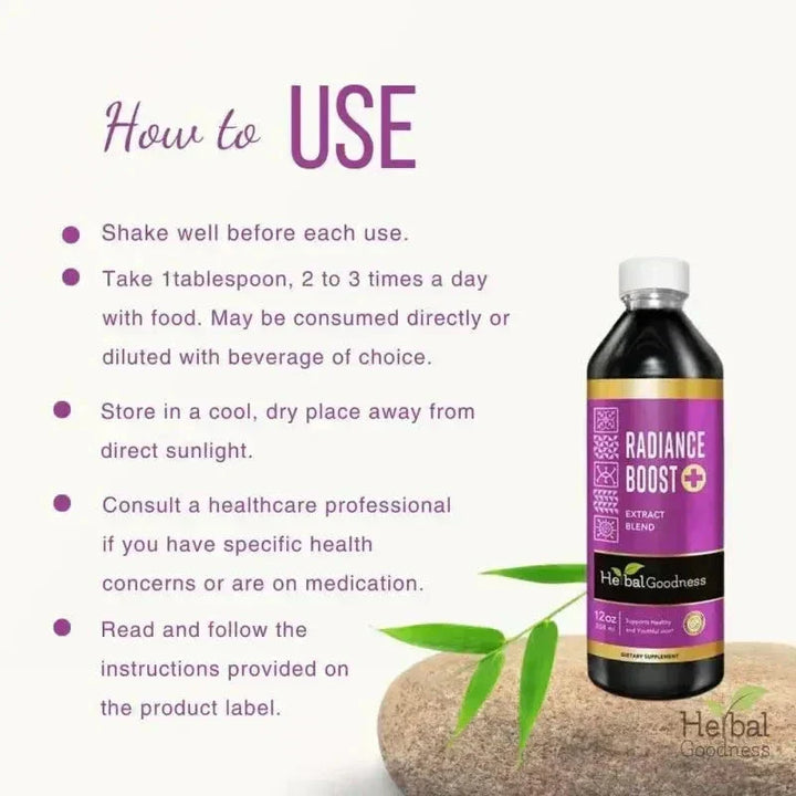 Radiance Boost Extract Blend - Liquid Tincture Natural - Herbal Goodness Liquid Extract Herbal Goodness 